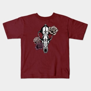 Coyote Skull and Roses Kids T-Shirt